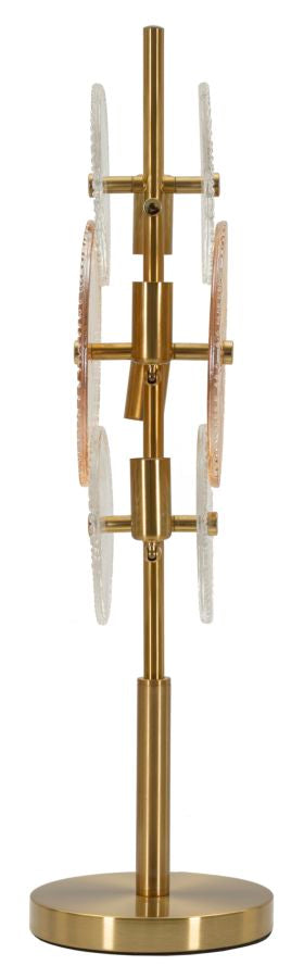 Veioză Mauro Ferretti Osaka, Auriu/Maro/Trasparent, 20x66 cm