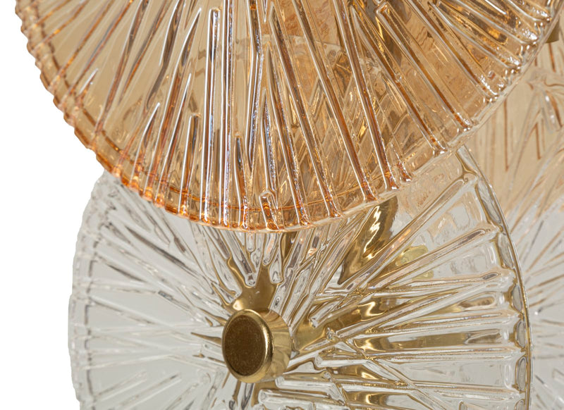 Veioză Mauro Ferretti Osaka, Auriu/Maro/Trasparent, 20x66 cm