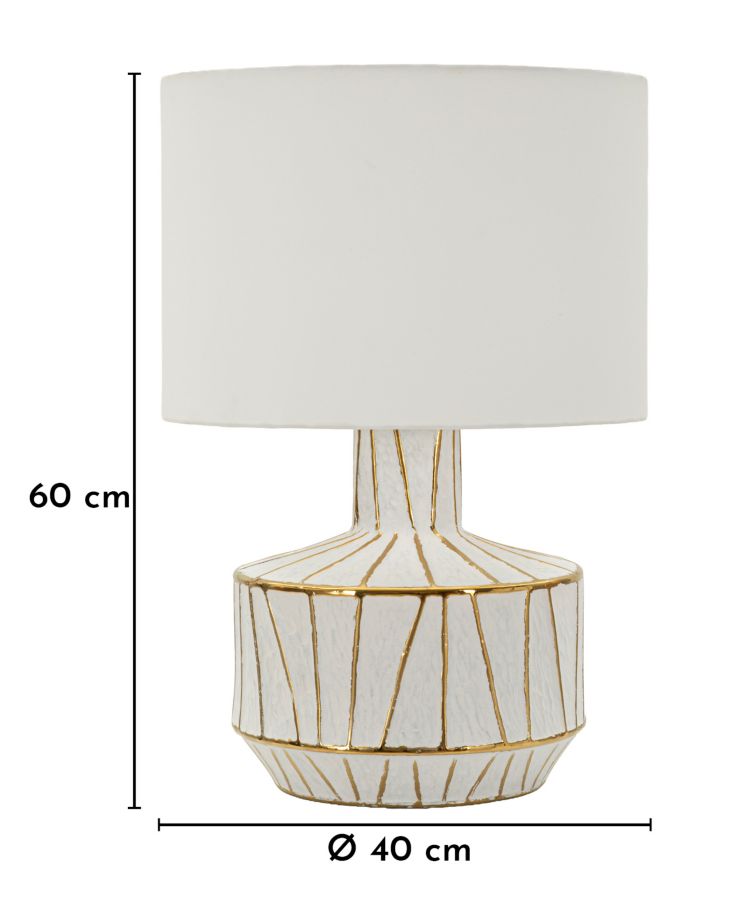 Veioză Mauro Ferretti Tangeri, Alb/Auriu, Ø40 cm