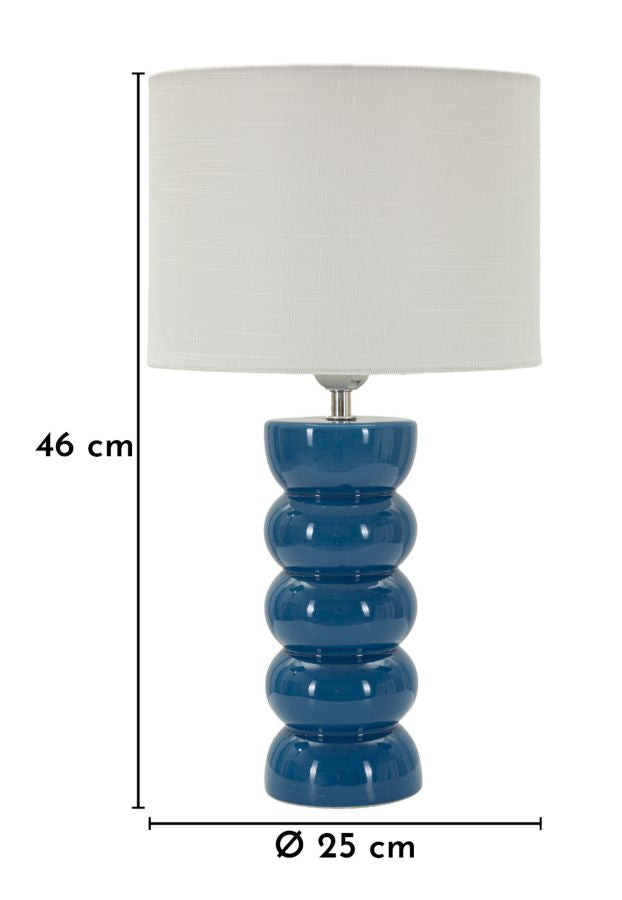 Veioză Mauro Ferretti Torr Blu, Albastru/Alb, Ø25 cm
