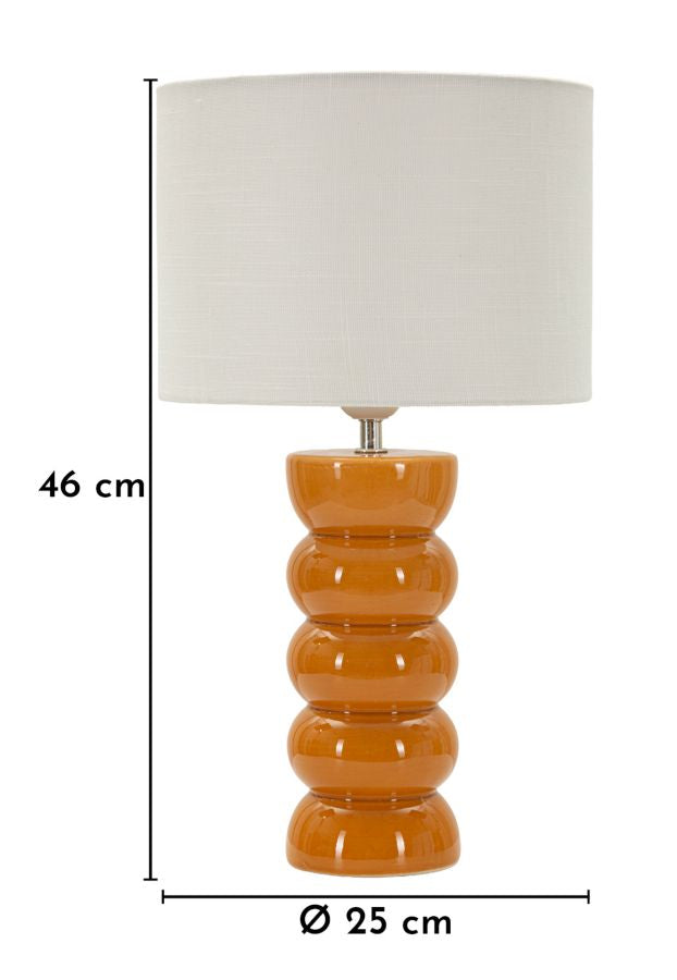 Veioză Mauro Ferretti Torr, Muștar/Alb, Ø25 cm
