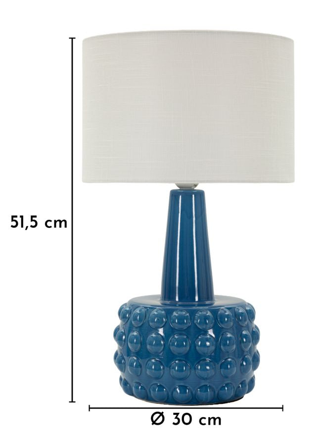 Veioză Mauro Ferretti Gress, Albastru/Alb, Ø30 cm