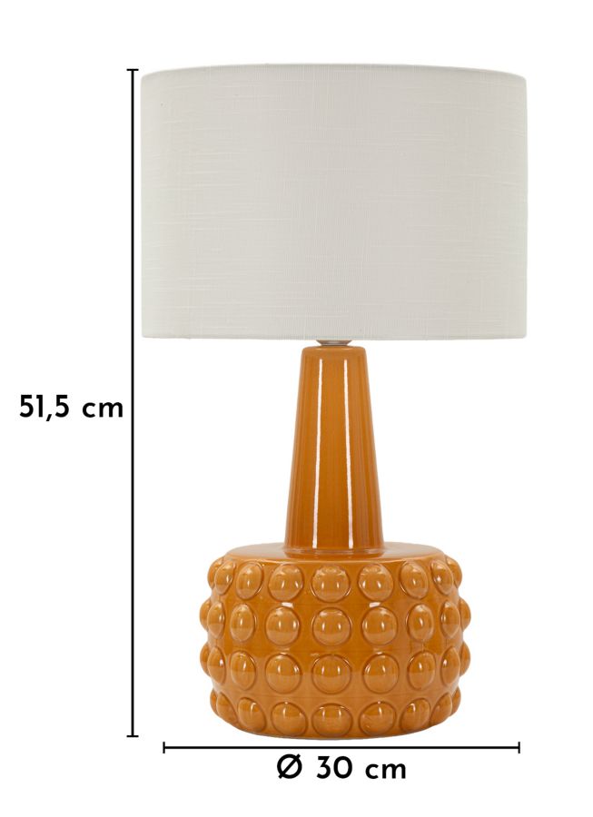 Veioză Mauro Ferretti Gress, Muștar/Alb, Ø30 cm