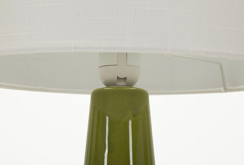 Veioză Mauro Ferretti Gress, Verde/Alb, Ø30 cm