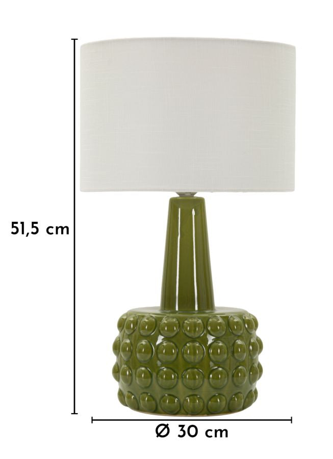 Veioză Mauro Ferretti Gress, Verde/Alb, Ø30 cm