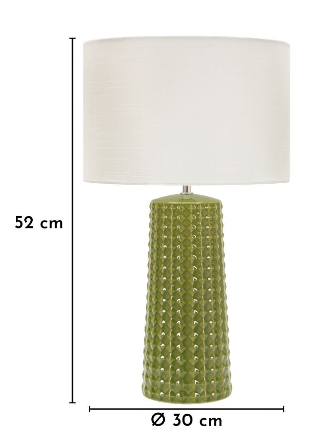 Veioză Mauro Ferretti Gliss, Verde/Alb, Ø30 cm