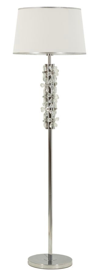 Lampadar Mauro Ferretti Floare, Argintiu/Alb, Ø45 cm
