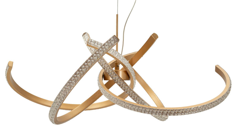 Plafonieră Mauro Ferretti Celtic LED, Auriu/Alb, Ø62 cm