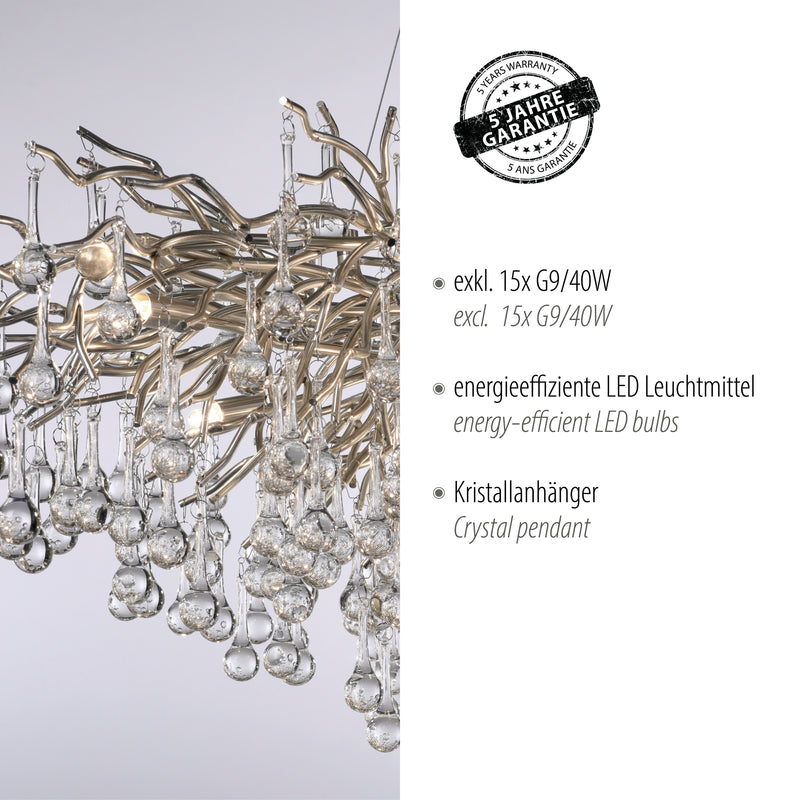 Lustra Paul Neuhaus ICICLE 15xG9 Otel