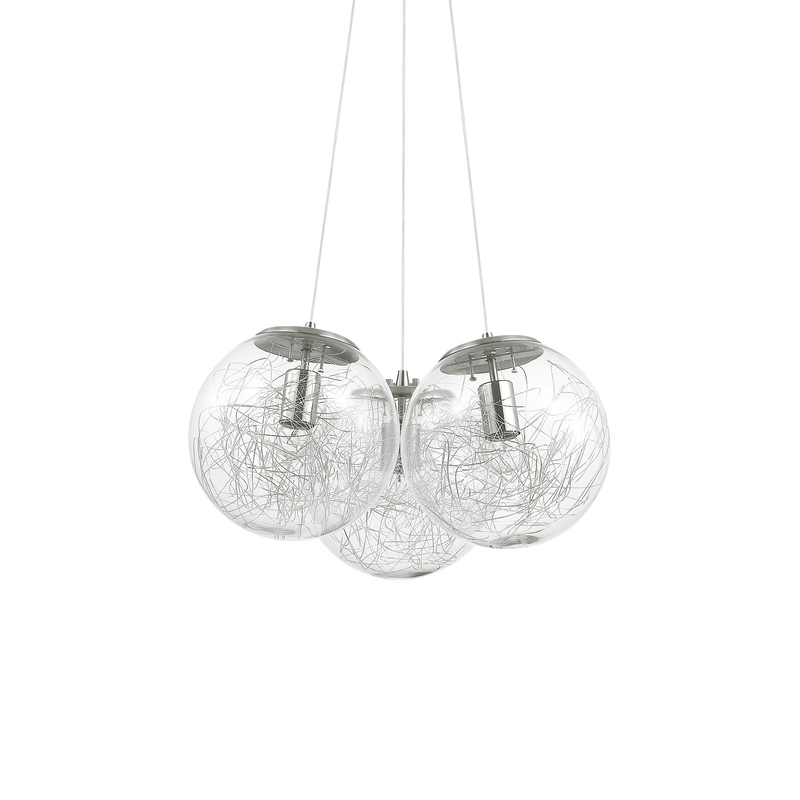 Lustra MAPA SAT Ideal Lux, E27 max 3 x 60W, Nichel