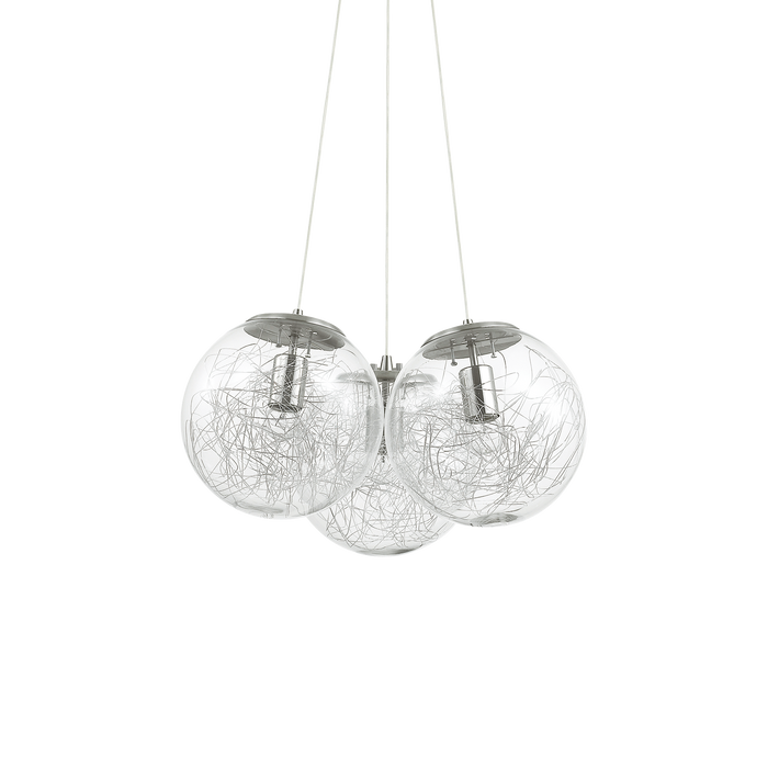 Lustra MAPA SAT Ideal Lux, E27 max 3 x 60W, Nichel