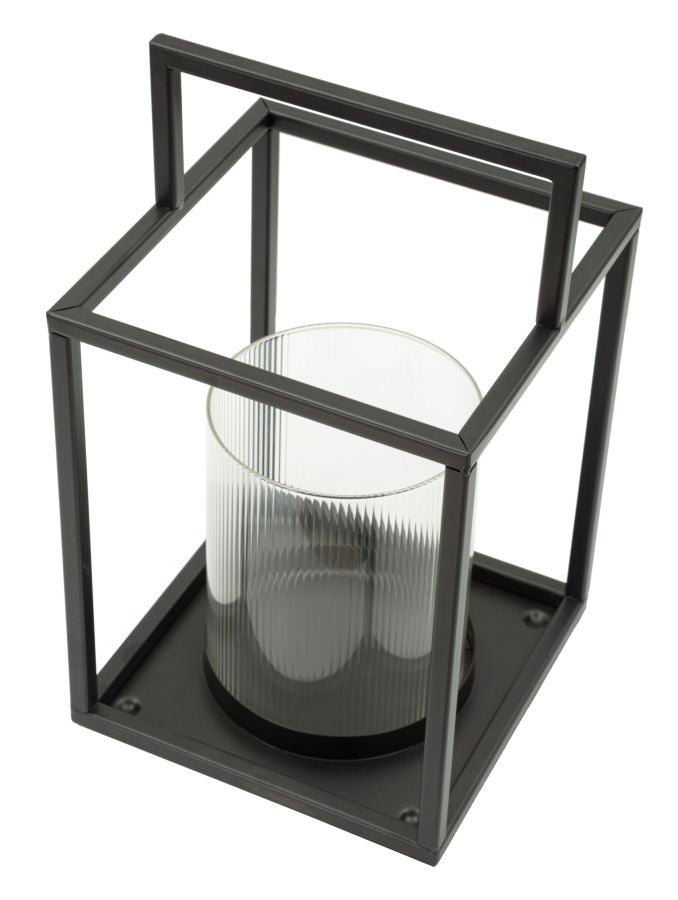 Felinar Mauro Ferretti Simply Open, Negru, Ø18 cm