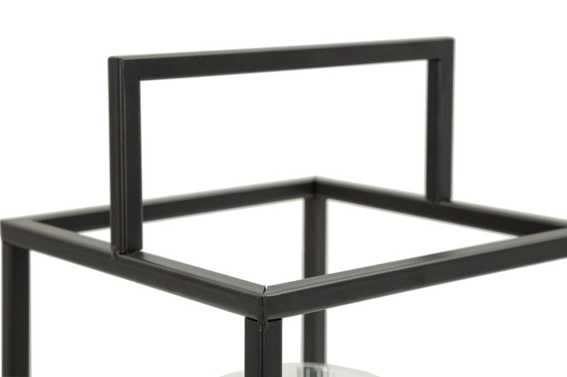 Felinar Mauro Ferretti Simply Open, Negru, Ø18 cm