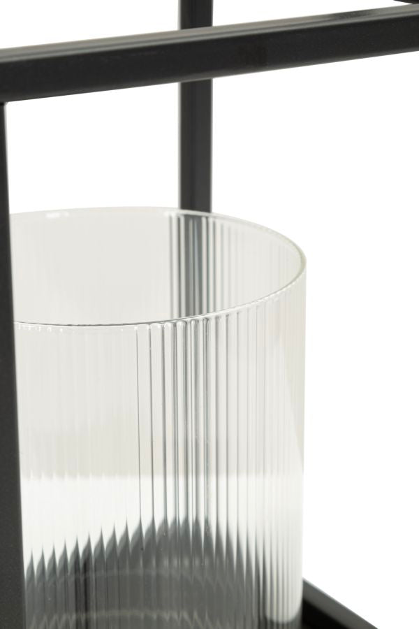 Felinar Mauro Ferretti Simply Open, Negru, Ø18 cm