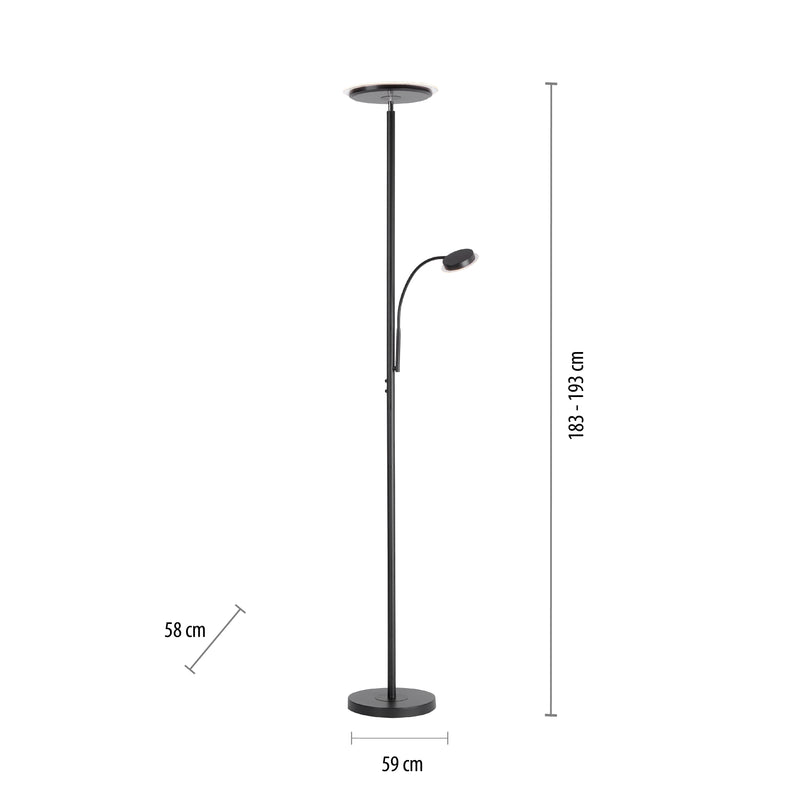 Lampadar Paul Neuhaus HANS 2xLED Negru