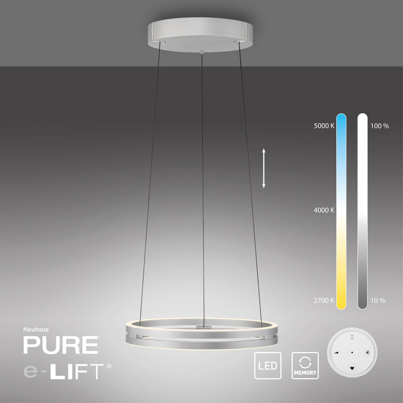 Lustra Paul Neuhaus PURE E-LOOP 2xLED Aluminiu