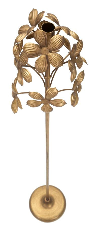 Suport Lumânări Mauro Ferretti Flowy, Auriu, Ø17 cm, L:17cm