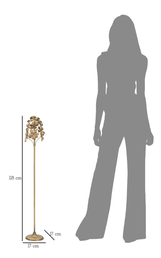 Suport Lumânări Mauro Ferretti Flowy, Auriu, Ø17 cm, L:17cm