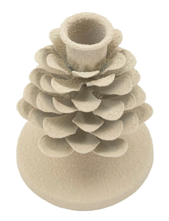 Suport Lumânări Mauro Ferretti Dune Pigna, Crem, 10x12 cm