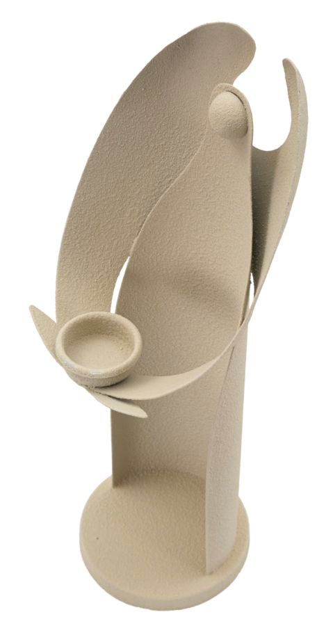 Suport Lumânări Mauro Ferretti Angel Dune, Crem, 13x38 cm