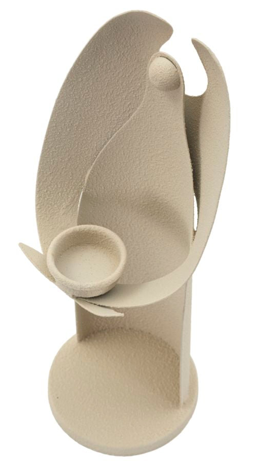 Suport Lumânări Mauro Ferretti Dune Angel, Crem, 12x30 cm