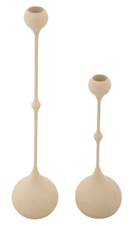 Suport Lumânări Mauro Ferretti Slimmy, Crem/Auriu, Ø8 cm