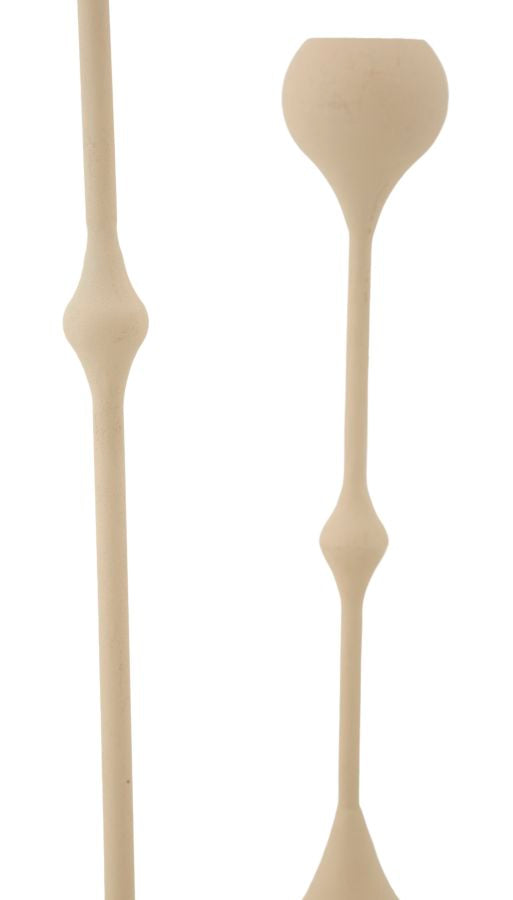 Suport Lumânări Mauro Ferretti Slimmy, Crem/Auriu, Ø8 cm