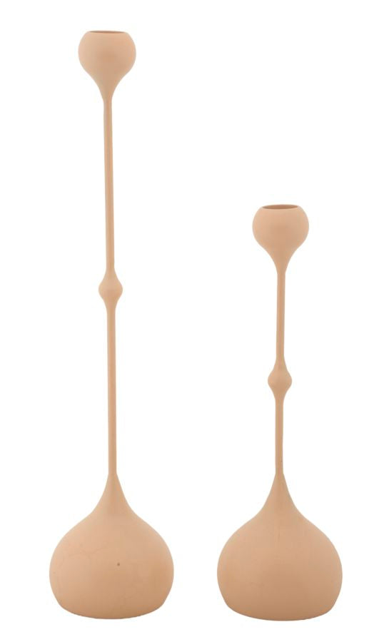 Suport Lumânări Mauro Ferretti Slimmy, Roz/Auriu, Ø8 cm