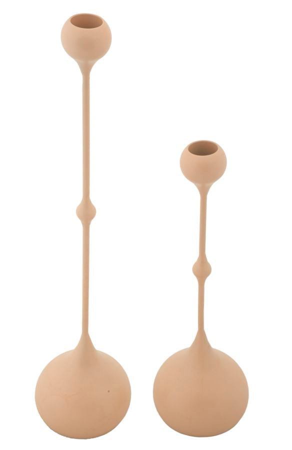 Suport Lumânări Mauro Ferretti Slimmy, Roz/Auriu, Ø8 cm
