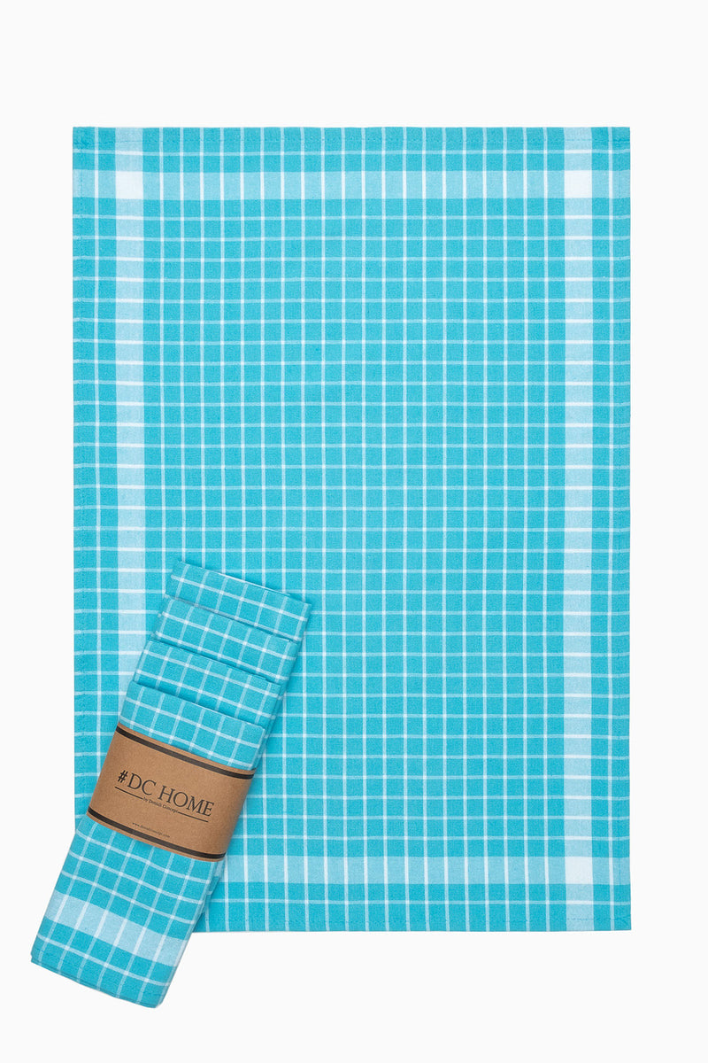 Set prosoape de bucătărie (5 Bucati) Asi Home Kareli - Turquoise Bumbac 45X65 cm