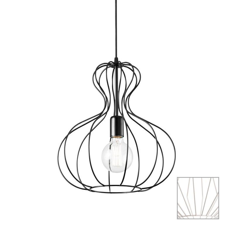 Lustra AMPOLLA Ideal Lux, E27 max 1 x 60W, D 350 x H min 630 / max 1200 mm, Alb