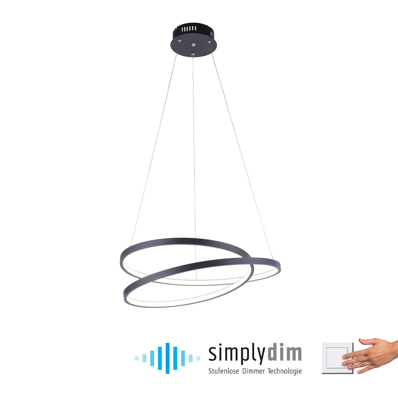Lustra Paul Neuhaus ROMAN LED Negru
