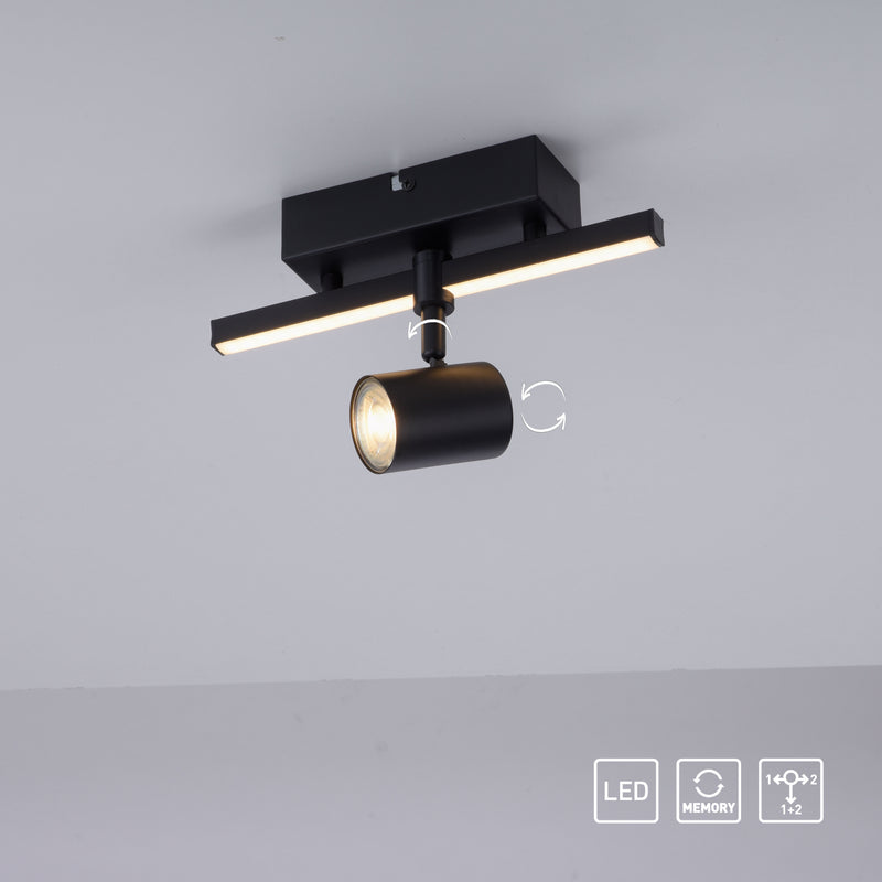 Plafoniera Paul Neuhaus BARIK 2xGU10 Negru
