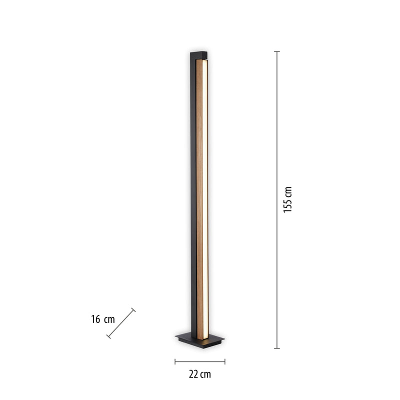 Lampadar Paul Neuhaus PURE-LINES LED Lemn