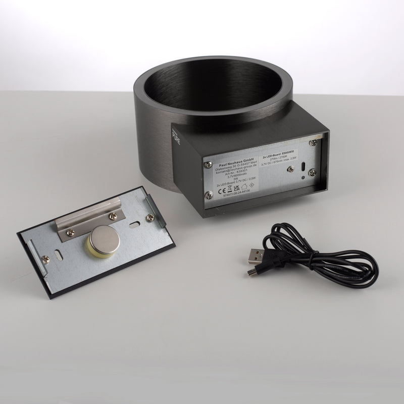 Aplica Paul Neuhaus PURE CLIPSE 2xLED Gri