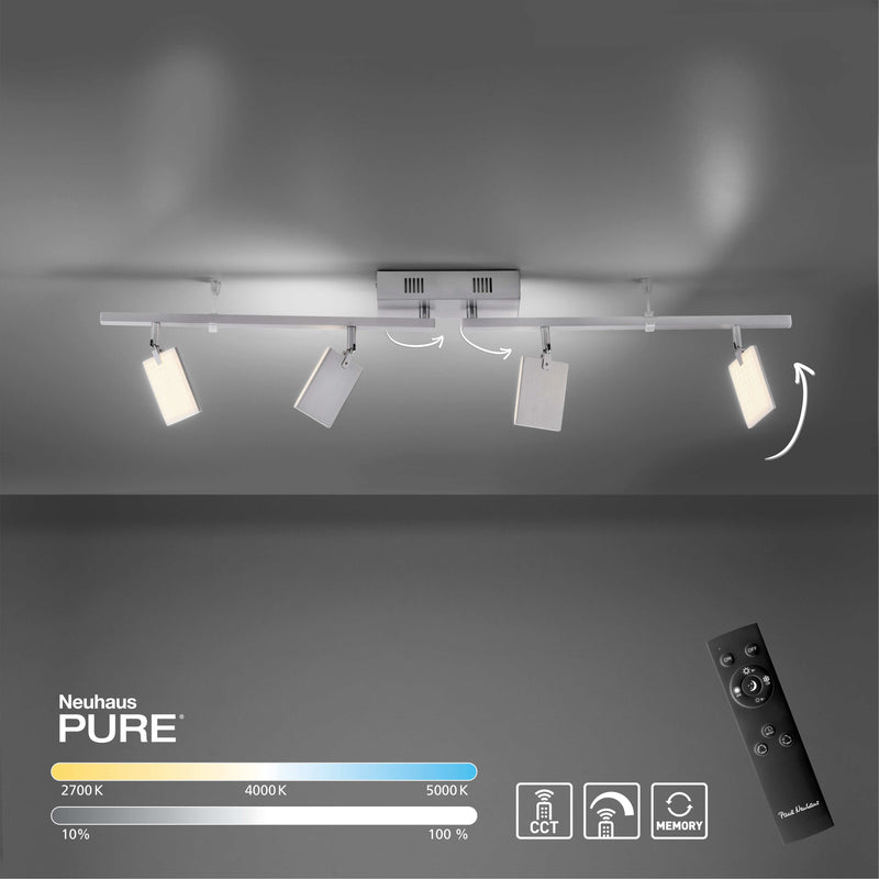 Plafoniera Paul Neuhaus PURE-MIRA 4xLED Aluminiu
