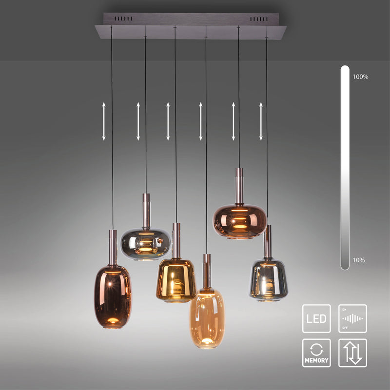 Lustra Paul Neuhaus IRIDES 6xLED Multicolor