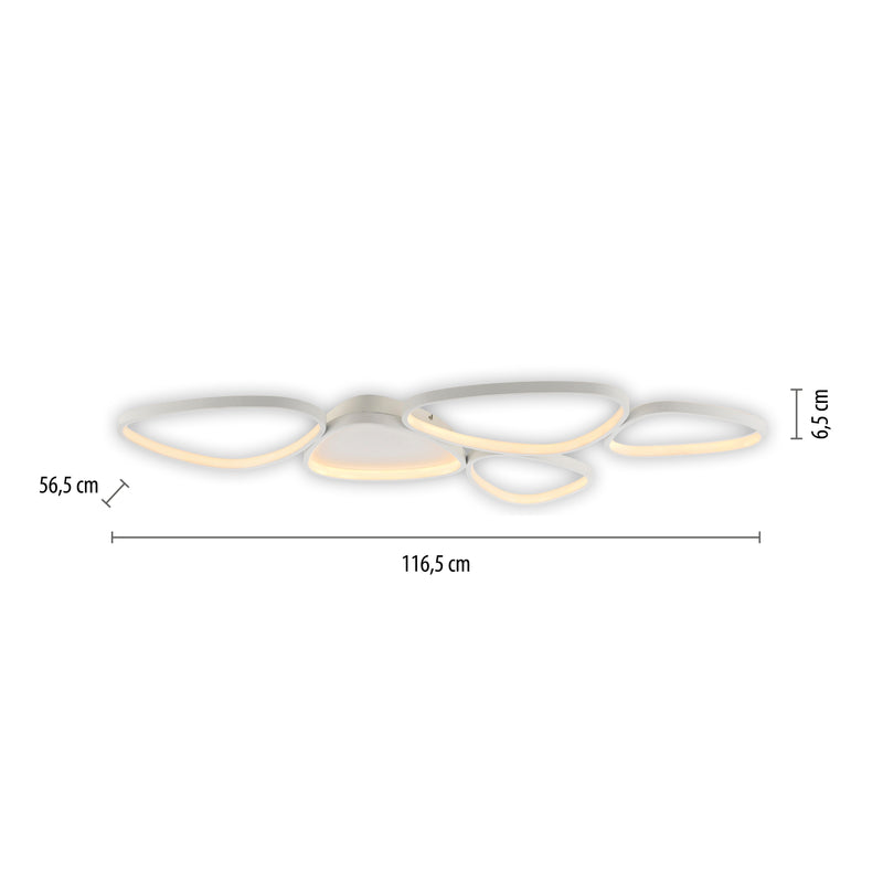 Plafoniera Zuma Line PEBBLES LED Alb