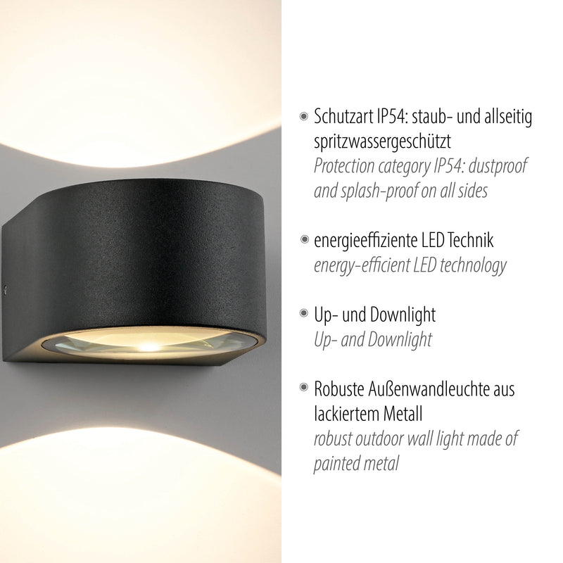 Aplica Paul Neuhaus CARLA 2xLED Antracit