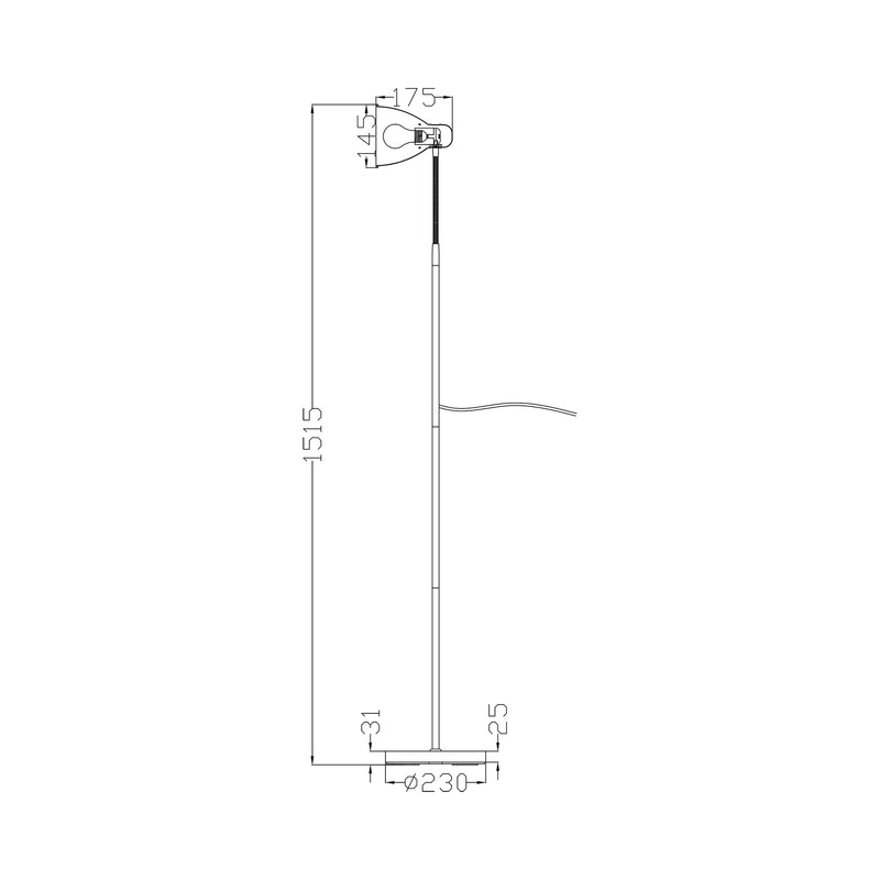 Lampadar Zuma Line BOSCA 1xE27 Negru