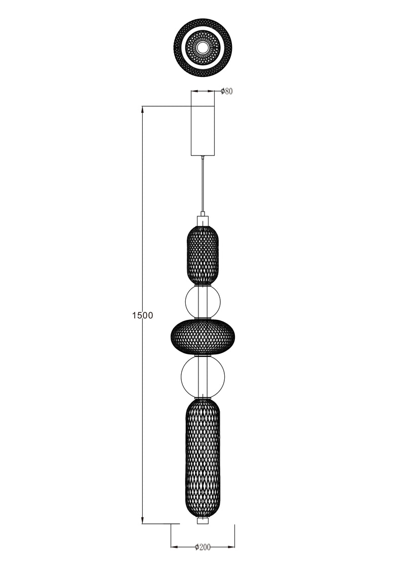 Lustra Zuma Line SAAR LED Negru Mat
