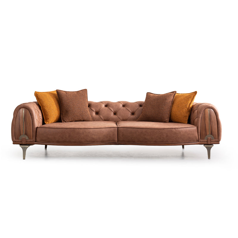 Canapea Roys Inev Asi Home, Maro inchis, lungime 251cm, latime 107cm, inaltime 67cm