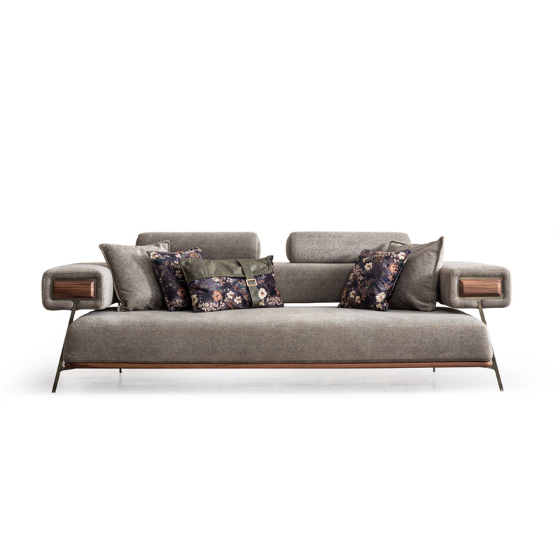 Canapea Arty Inev Asi Home, Boucle Verde Olive,  lungime 257cm, latime 108cm, inaltime 87cm