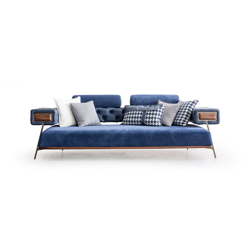Canapea Arty Inev Asi Home, Albastru, lungime 257cm, latime 108cm, inaltime 87cm