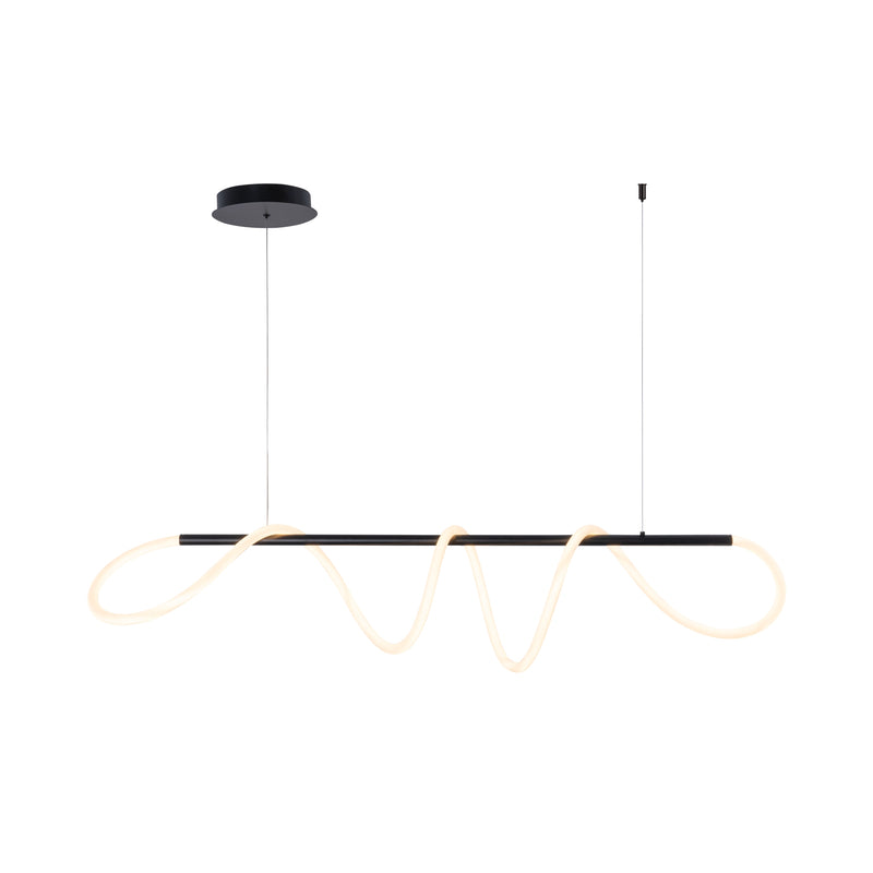 Lampa suspendată Balbo 20006PM-BK LED 45W, 3200LM 3000K-4000K-6000K aluminiu corp negru silicon abajur