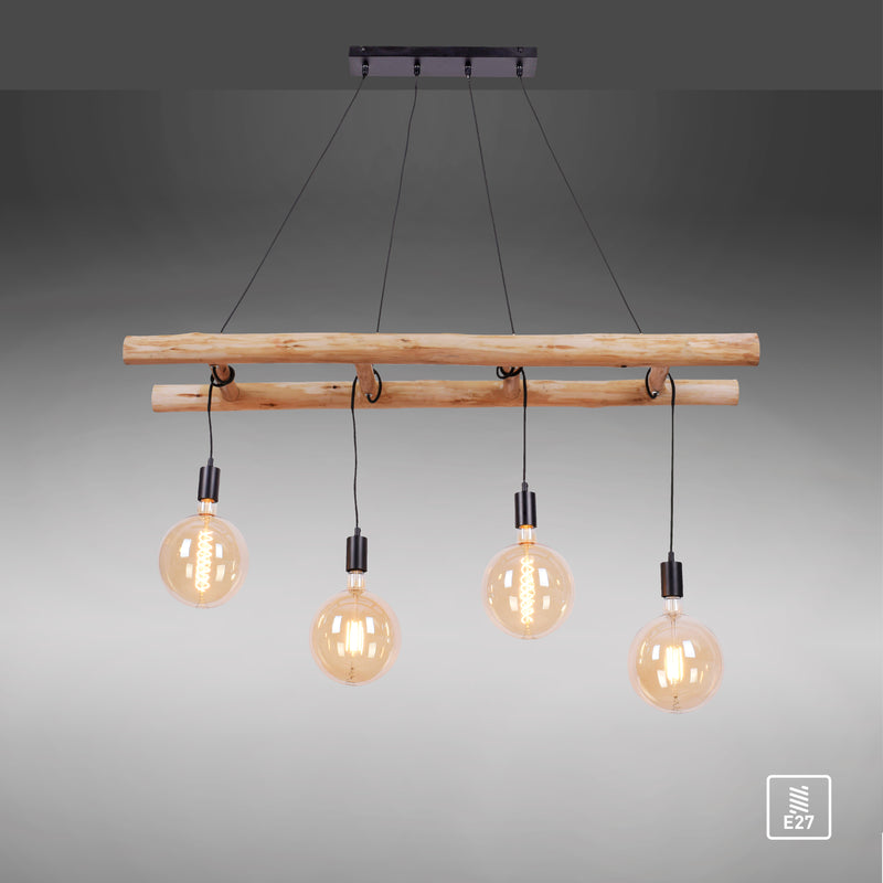 Lustra Paul Neuhaus EDGAR 4xE27 Negru