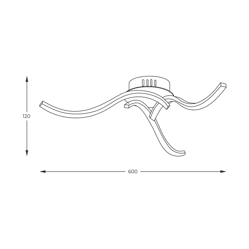 Plafoniera LED Focus 20023-3CCH LED 20W 1300LM 3000K-4000K-6000K L60 H12 corp aluminiu cromat