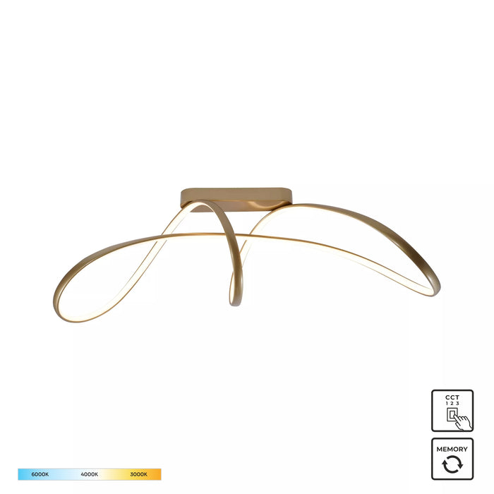 Plafoniera LED Fermi 20026C-GD LED MAX 50W 2800LM 3000K-4000K-6000K aluminiu, corp auriu