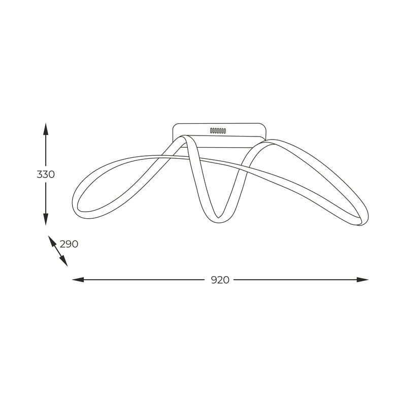 Plafoniera LED Fermi 20026C-GD LED MAX 50W 2800LM 3000K-4000K-6000K aluminiu, corp auriu