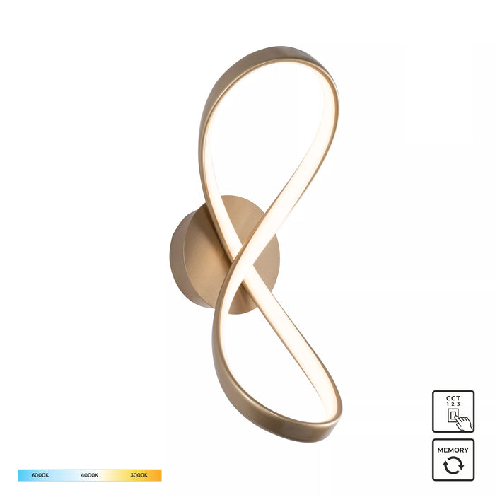 Aplica LED Fermi 20026W-GD LED MAX 12W 600LM 3000K-4000K-6000K aluminiu, corp auriu